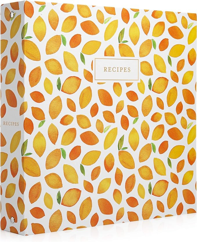 Jot & Mark Recipe 3 Ring Binder 8.5x11 | Full-Page with Clear Protective Sleeves and Color Printi... | Amazon (US)