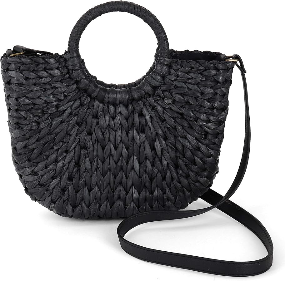 Rutledge & King Straw Crossbody Bag - Straw Bag with Handle - Straw Purse | Amazon (US)