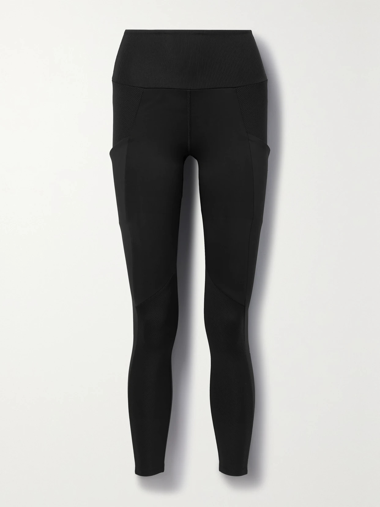 Alo Yoga - Airlift Ribbed Stretch 7/8 Leggings - Black | NET-A-PORTER (US)