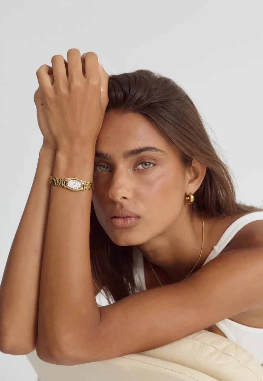 Emmeline Watch | White | 14k Gold | Cendre