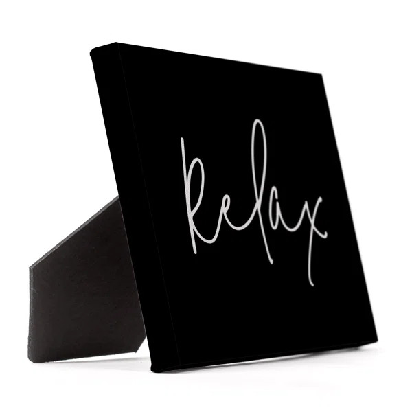 Mata Relax Script 5 Easel Back Canvas | Wayfair Professional