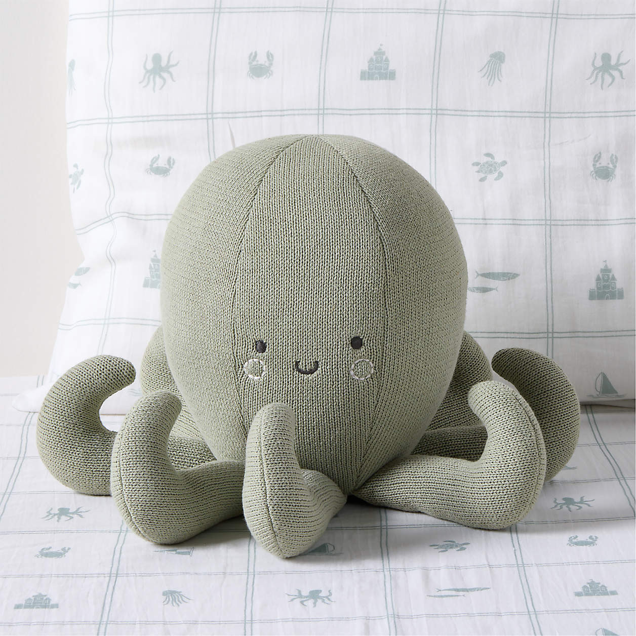 Cooper Green Octopus Pillow by Jake Arnold + Reviews | Crate & Kids | Crate & Barrel