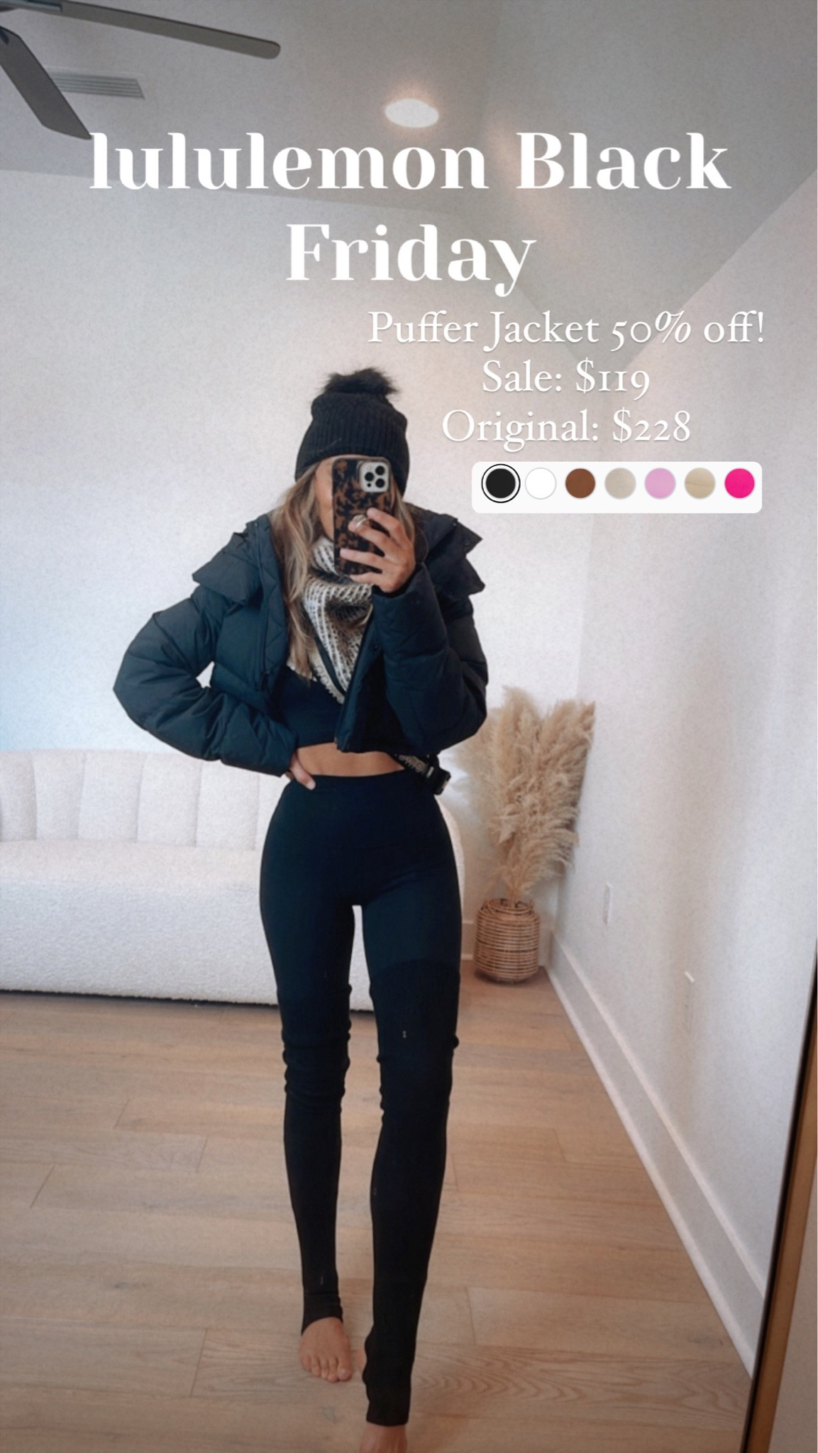 Black Friday sale
Lululemon puffer jacket 50% off! 
Wearing size 4

#LTKHoliday #LTKCyberWeek #LTKGiftGuide