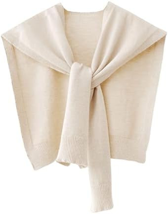 Verdusa Women's Casual Shawl Wraps Striped Knitted Knotted Shawls Scarf Cape | Amazon (US)