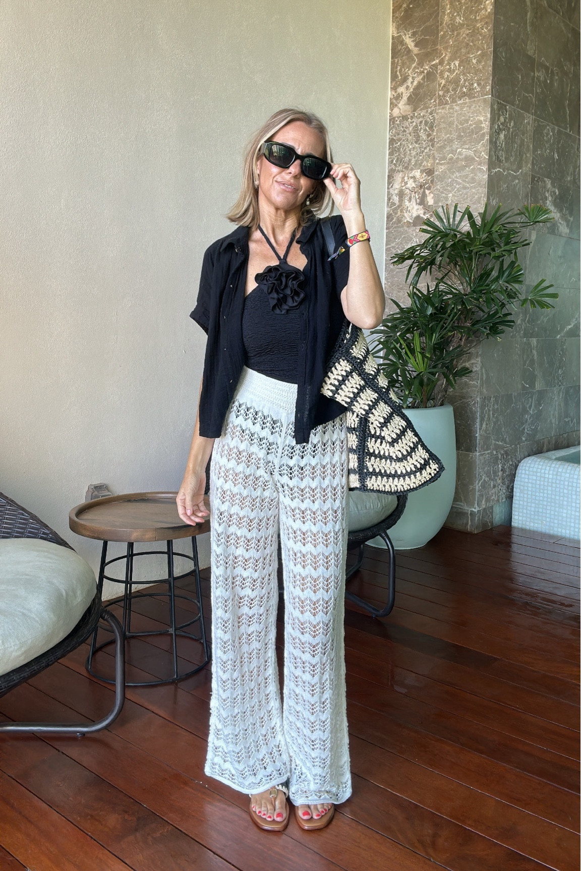 Todays outfit
Swimsuit size xs-linked similar as well
Crochet pants size xxs-short
Button down size xs
Amazon accessories 


#LTKfindsunder50 #LTKover40 #LTKswim