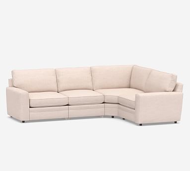 Pearce Square Arm Upholstered 4-Piece Reclining Sectional with Wedge | Pottery Barn (US)