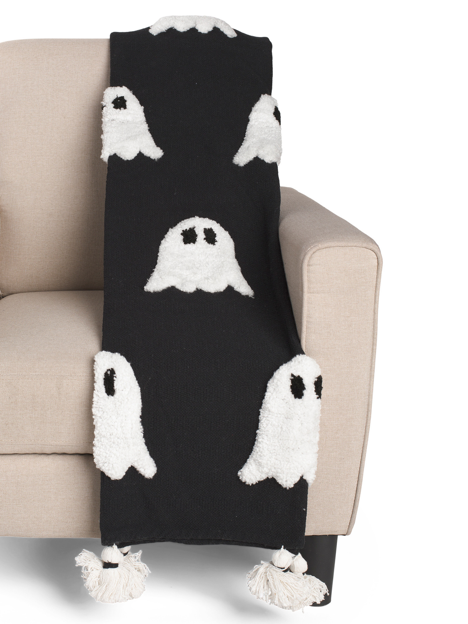 Oversized Hand Woven Tufted Ghost Throw | Marshalls