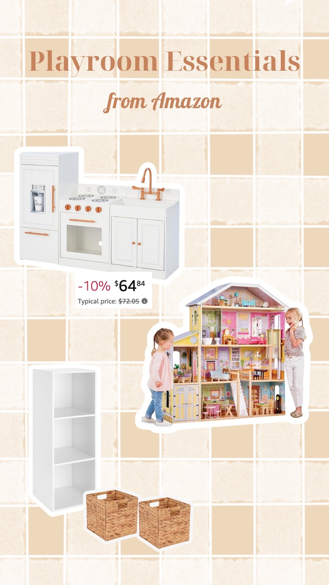 Playroom essentials for toddlers and kids! Play kitchen, doll house and cute yet functional storage!

#LTKHome #LTKKids