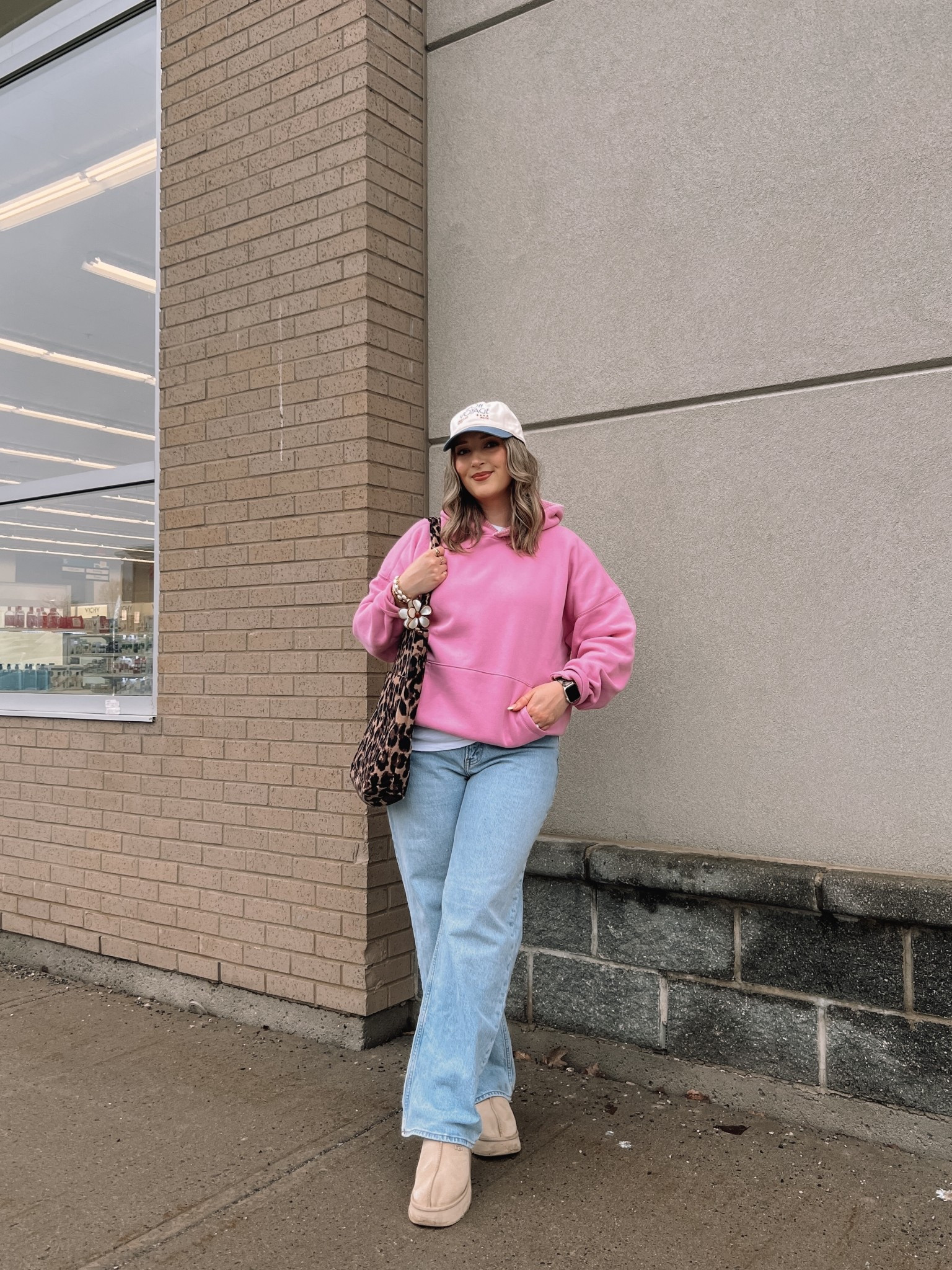 Casual outfit with a pop of color for a dreary day! Hoodie runs small, wearing XL. Wearing 32 in the jeans. Ugg Tazz platforms fit TTS


#LTKjeans #LTKmidsize #LTKsale