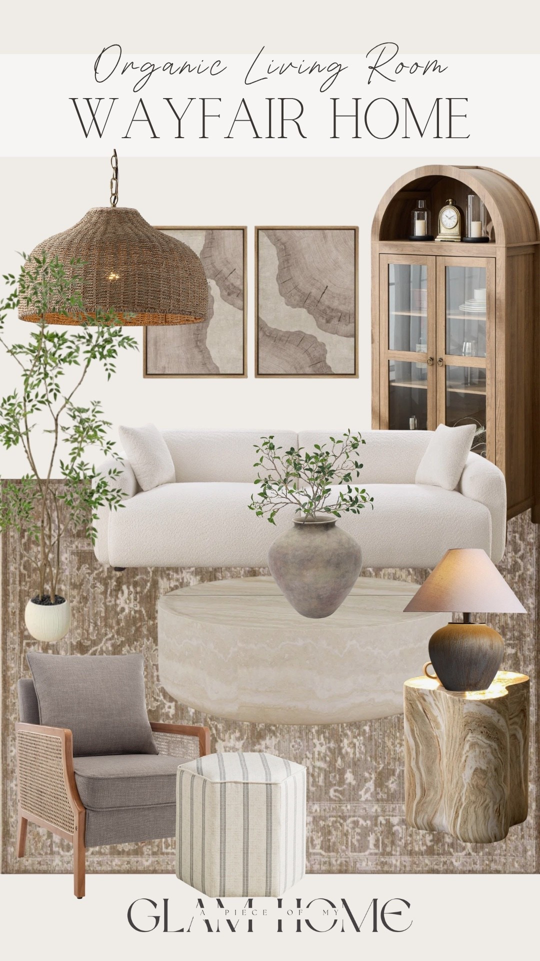 Wayfair living room, Wayfair home finds, organic neutral decor, neutral living room, living room inspiration, cozy neutral home, modern organic decor, Wayfair furniture, earthy home decor, beige living room, minimalist living room, warm neutral tones, natural textures decor, linen sofa, boucle furniture, wood accent furniture, coffee table decor, layered neutral styling, soft aesthetic home, affordable Wayfair finds, living room makeover, modern farmhouse living room, boho neutral decor, Scandinavian style home, home styling ideas, cozy aesthetic living room, neutral home decor ideas, stylish living room furniture, organic modern home, interior design inspiration