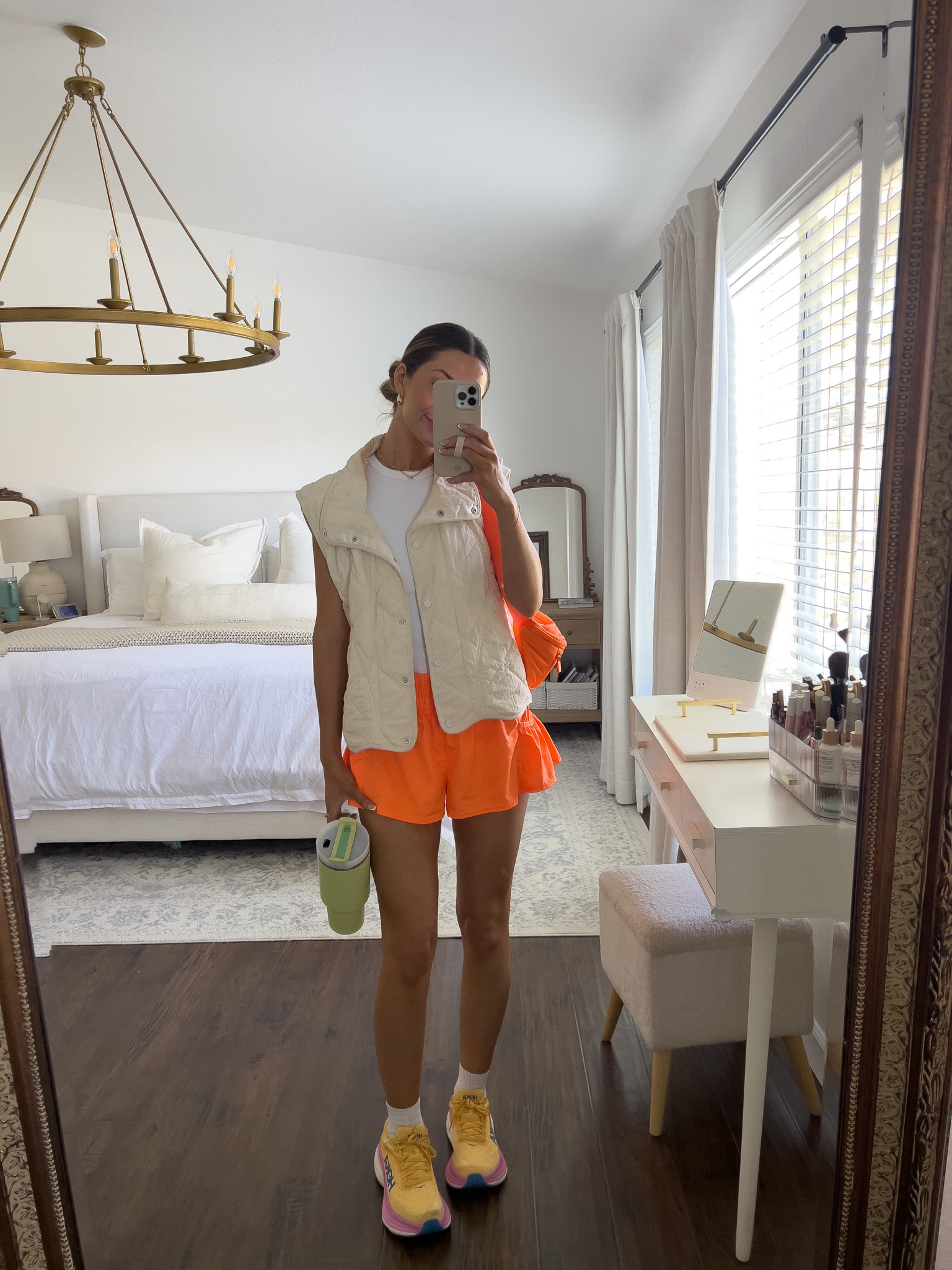 Yesterdays athletic outfit for errands! 🌸 small in top & vest tts. Size up in shorts and I’d recommend getting spandex - there’s built in undies but they are short! 

#LTKfit #LTKunder100