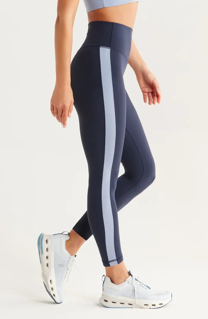 Zella Studio Luxe Colorblock High Waist 7/8 Leggings | Nordstrom | Nordstrom