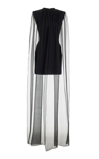 Veiled Wool-Blend Crepe Mini Dress | Moda Operandi (Global)