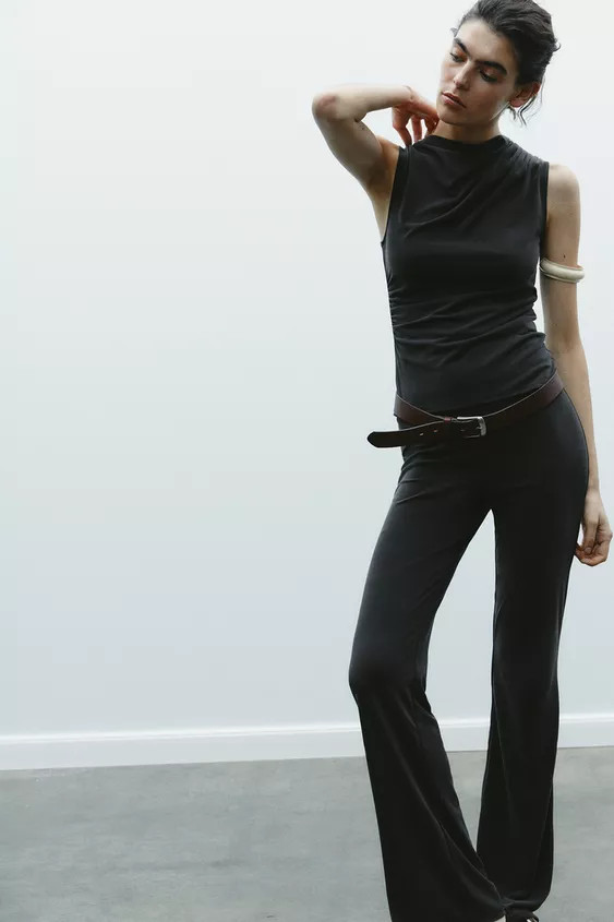 FLOWY RUCHED TOP | Zara US