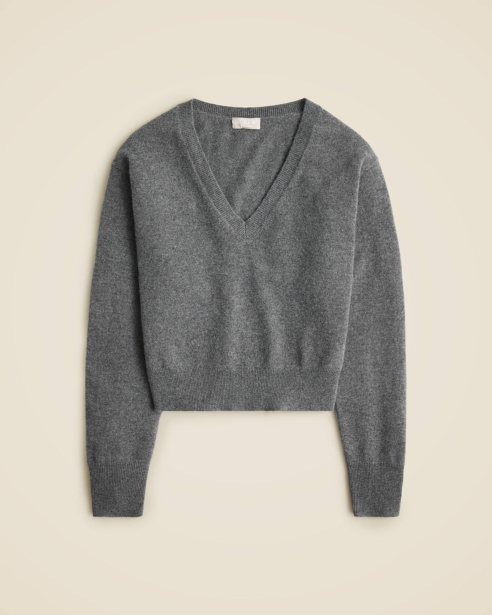 Cashmere shrunken V-neck sweater | J. Crew US