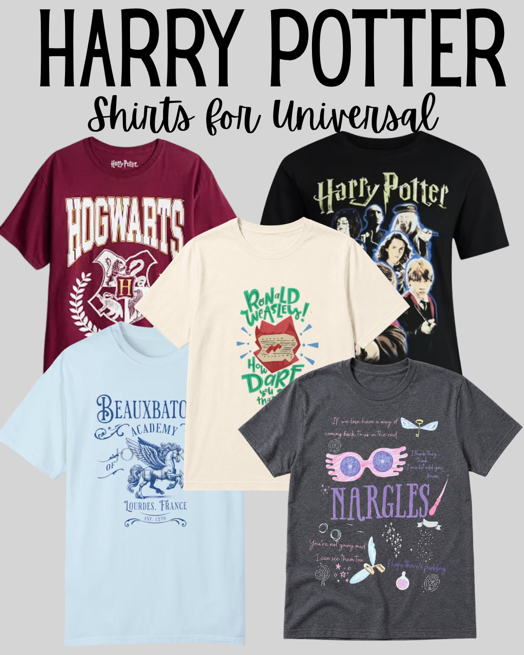 Harry Potter shirts for Universal that are easy to wear for a park day, Wizarding World photos, or a Universal Orlando vacation. Love these for building a simple outfit around your favorite character, Hogwarts house, or a more subtle Harry Potter park look. 

 #LTKmomlife #LTKTravel