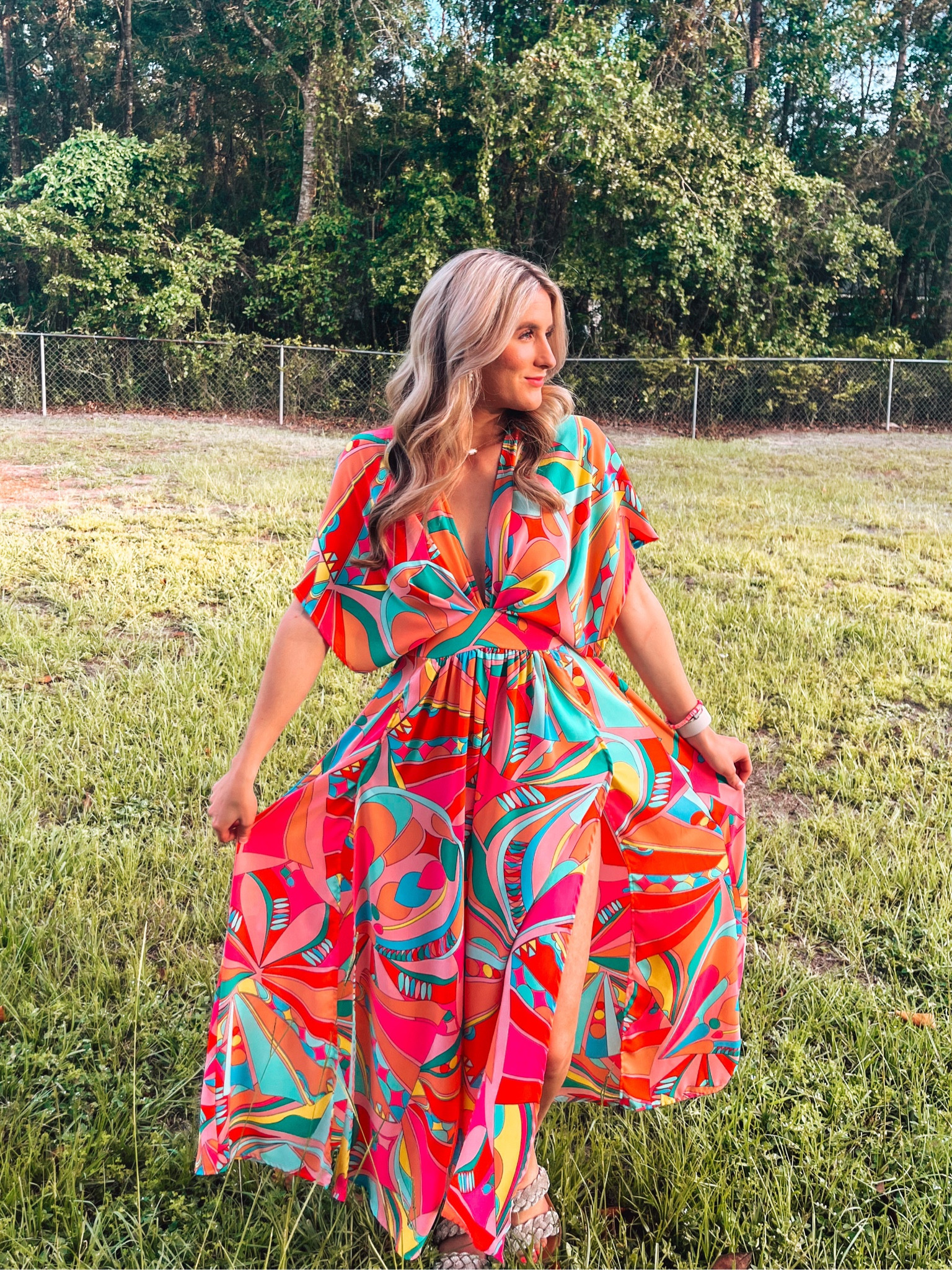 in love with this dress, giving groovy vibes!!
so bright and vibrant! I just love it!
This one is from These Three so I am going to link some that are similar!!

#boutique #dress #groovy #concert #day #night #summer #summerdress #pink #70s #blonde #pearls #barbienightout #barbie #barbiemovie #shein 

#LTKstyletip #LTKfit #LTKFind