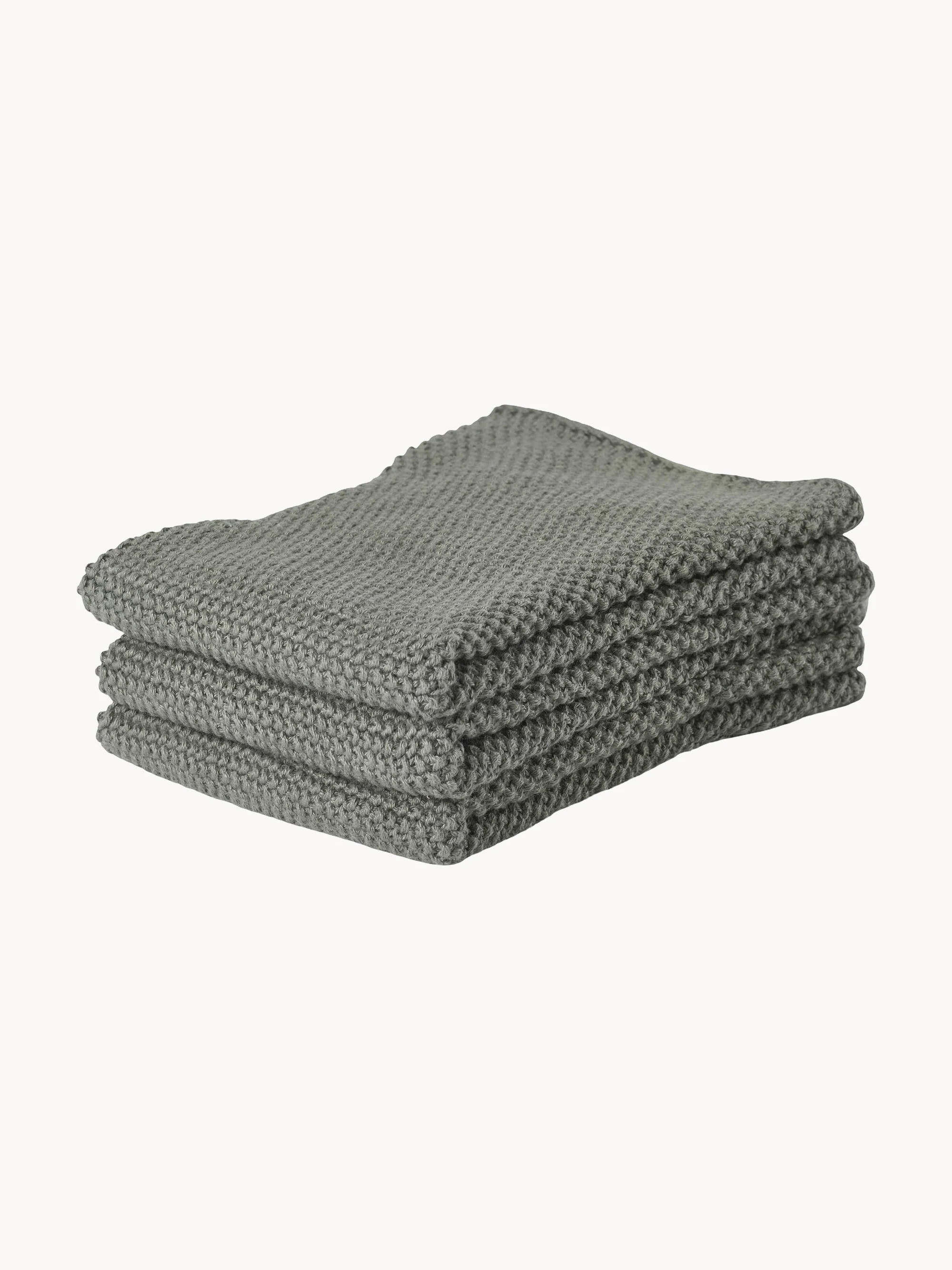 Geschirrtücher Olive Green, 3er-Set | Westwing EU