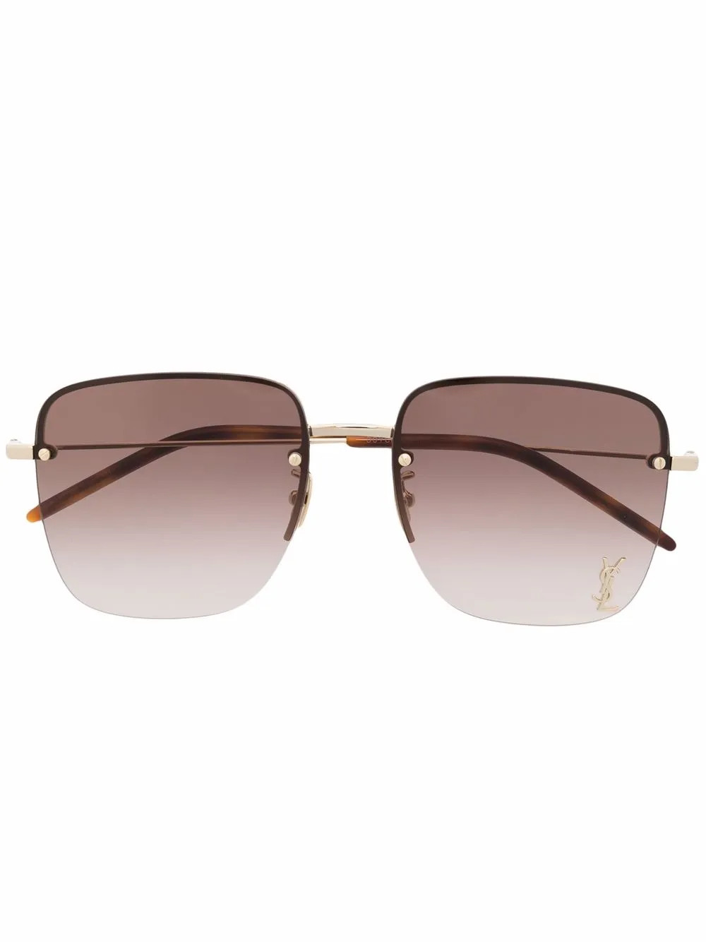 Saint Laurent Eyewear Frameless Logo Sunglasses - Farfetch | Farfetch Global