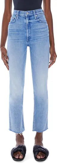 The Rider Frayed High Waist Ankle Straight Leg Jeans | Nordstrom
