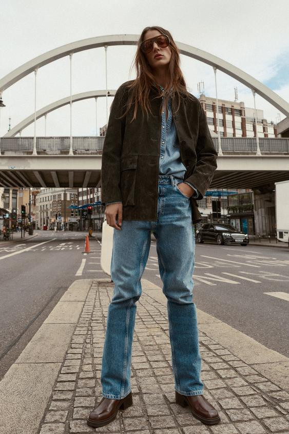 100% SUEDE JACKET | Zara US