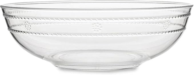 Juliska Isabella Acrylic Serving Bowl 13 in., Acrylic Glass - Unbreakable, Clear Acrylic, Embosse... | Amazon (US)