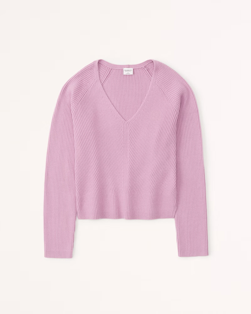 LuxeLoft V-Neck Sweater | Abercrombie & Fitch (US)