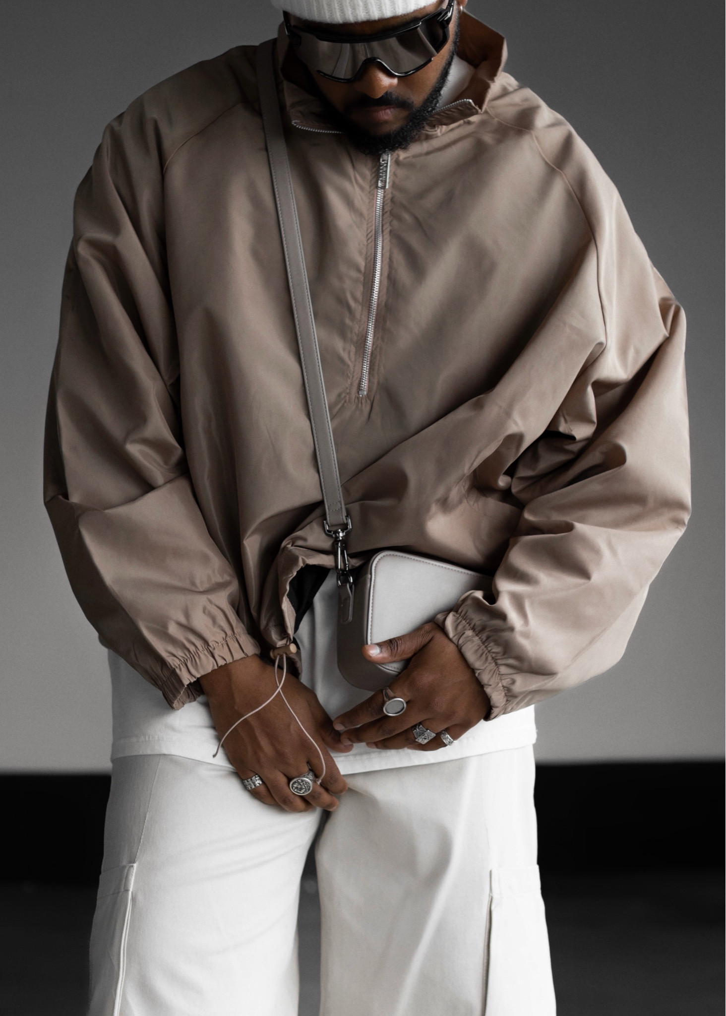 Styled this brown wind breaker from boohooman. Great for spring and summer outfit looks, light weight jacket which can be styled with a pair of cargos or shorts of beige tones or brown.

#LTKFind #LTKstyletip #LTKmens