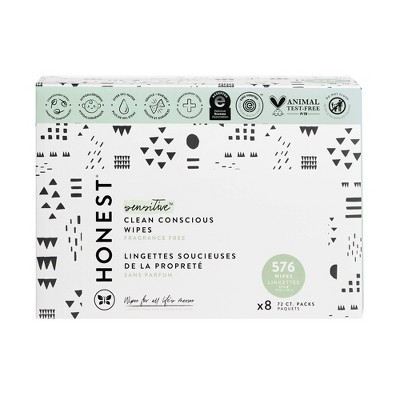 The Honest Company Plant-Based Baby Wipes made with over 99% Water - Pattern Play - 576ct | Target