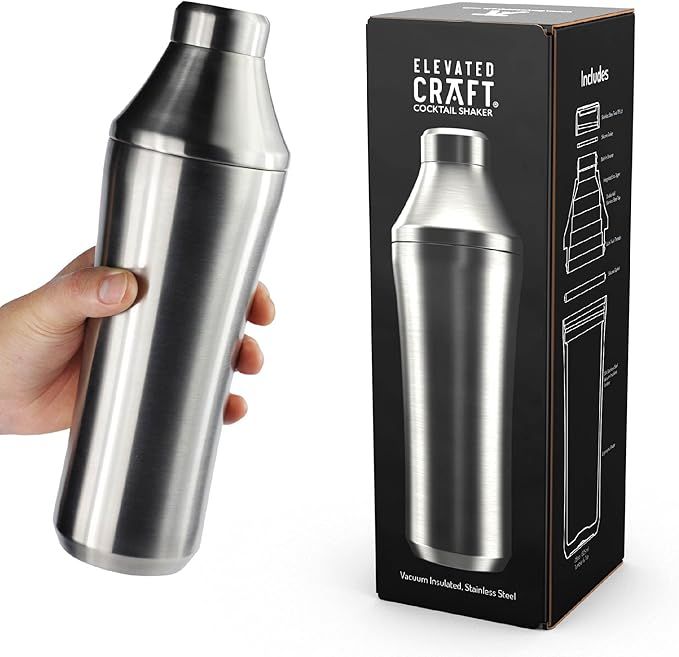 Elevated Craft Hybrid Cocktail Shaker - Premium Vacuum Insulated Stainless Steel Cocktail Shaker ... | Amazon (US)