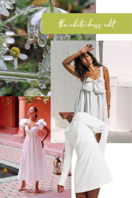 Now is a great time to purchase white dresses - as most of them are on sale - and there is still plenty of time left this summer to wear them. The G. Label short dress is an absolute steal for the price! It is fully lined, with timeless details; it would make a gorgeous rehearsal dinner dress!

#whitedress #cocktaildress #summerdress #bachelorette #rehearsaldinner

#LTKSeasonal #LTKFind #LTKsalealert