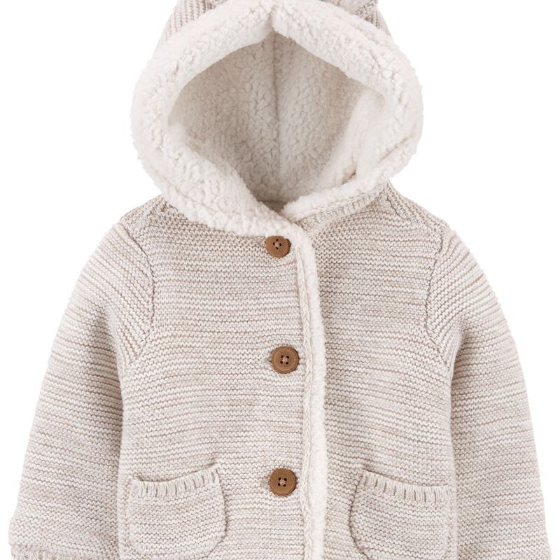 Baby Sherpa-Lined Cardigan | Carter's