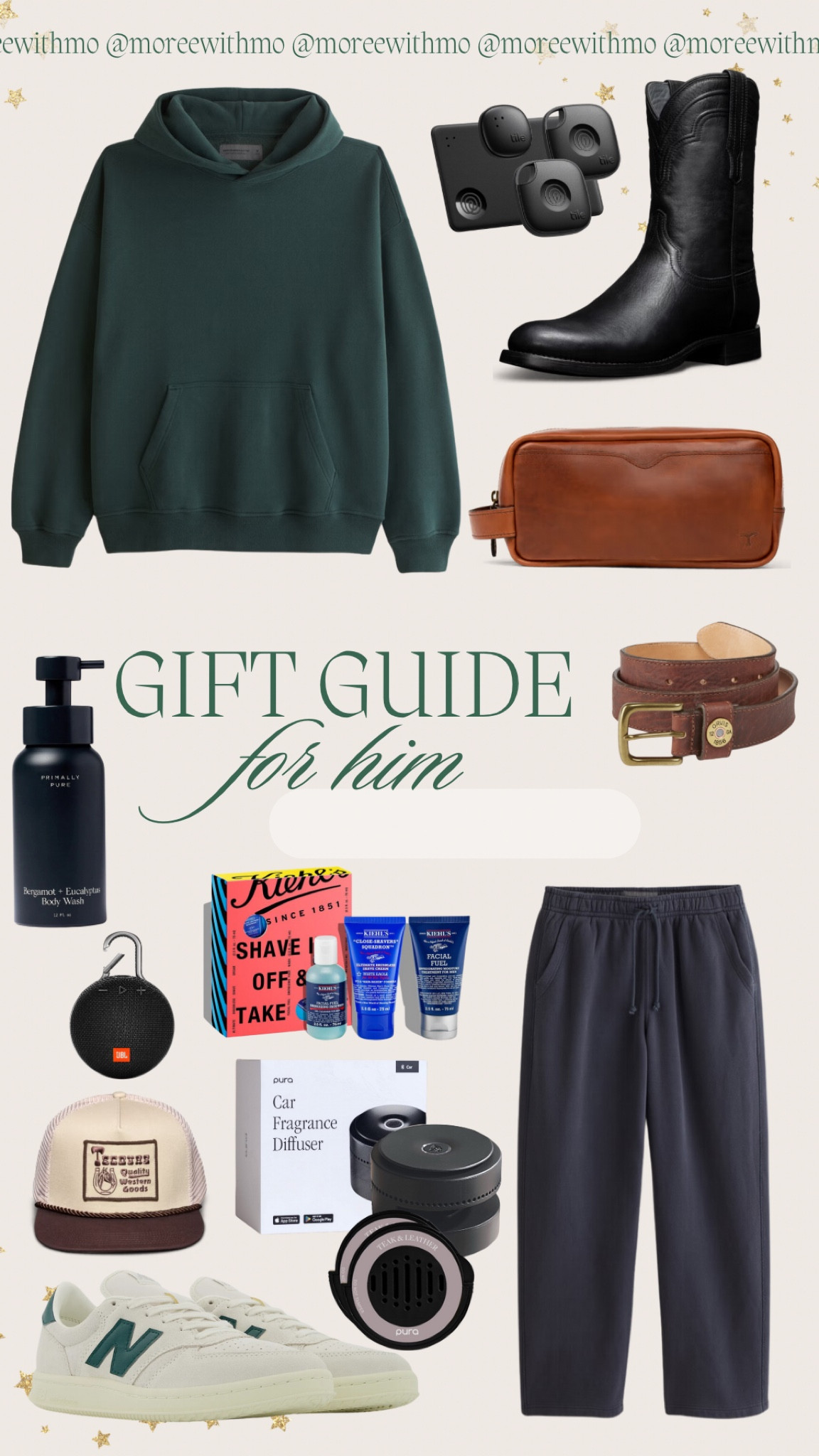 Gift Guide for Him! 

Gift guide 
Mens 
Holiday 
Seasonal 
Tech 
Moreewithmo 

#LTKGiftGuide #LTKHoliday #LTKSeasonal