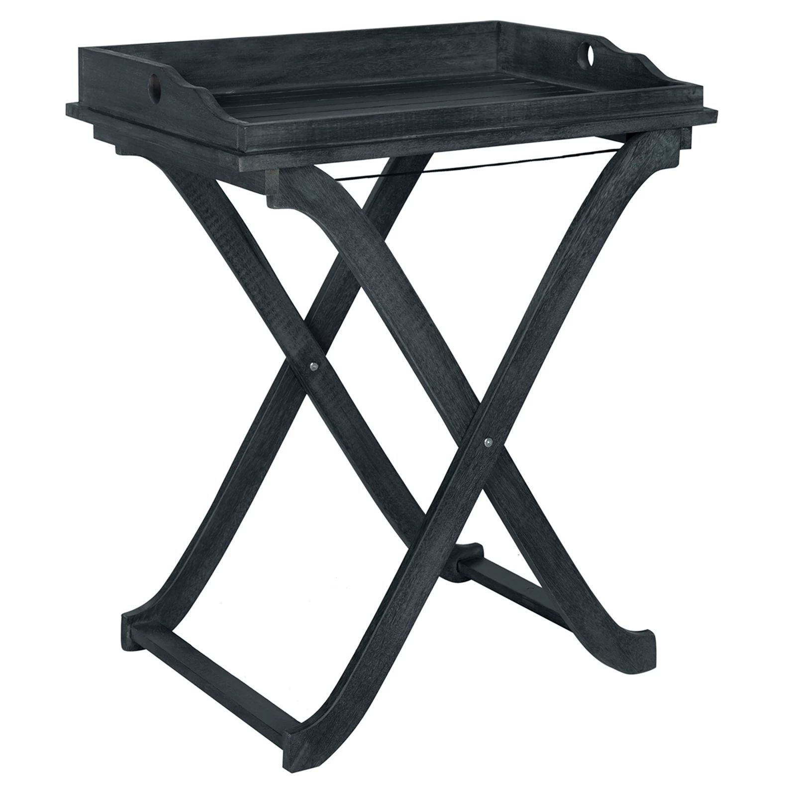 Safavieh Covina Indoor / Outdoor Tray Table, Dark Grey | Kohl's