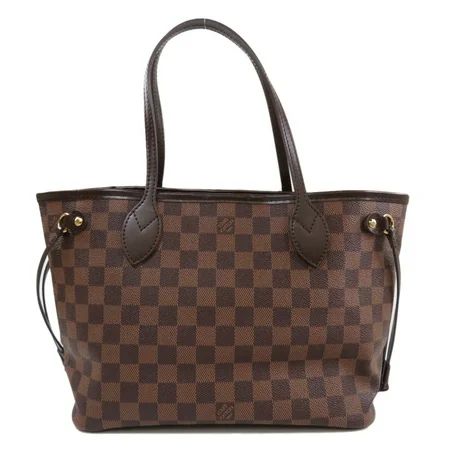 Used Louis Vuitton Neverfull PM Damier Ebene Tote Bag Canvas Women s | Walmart (US)