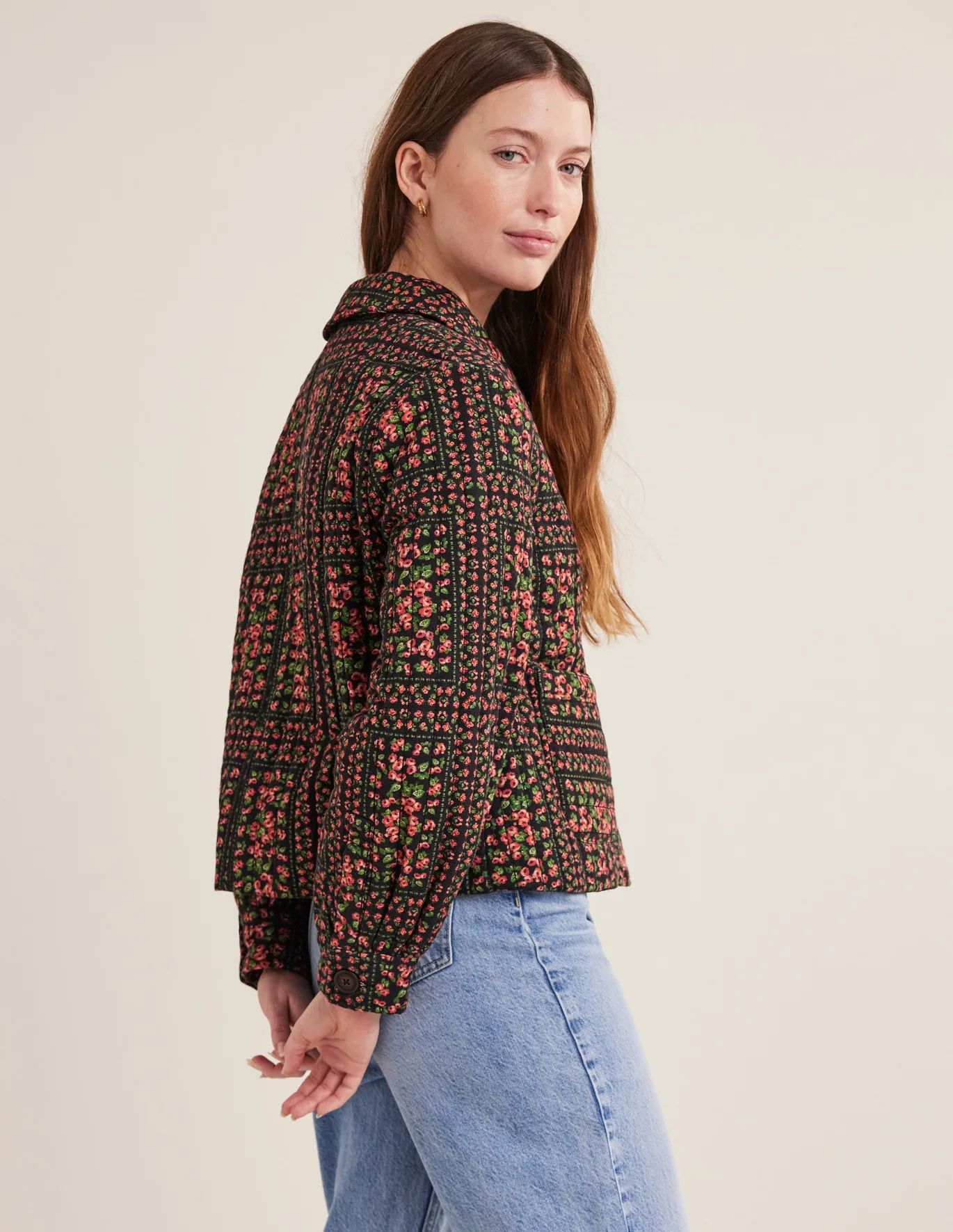 Quilted Printed Jacket - Blue Paisley Print | Boden UK | Boden (UK & IE)