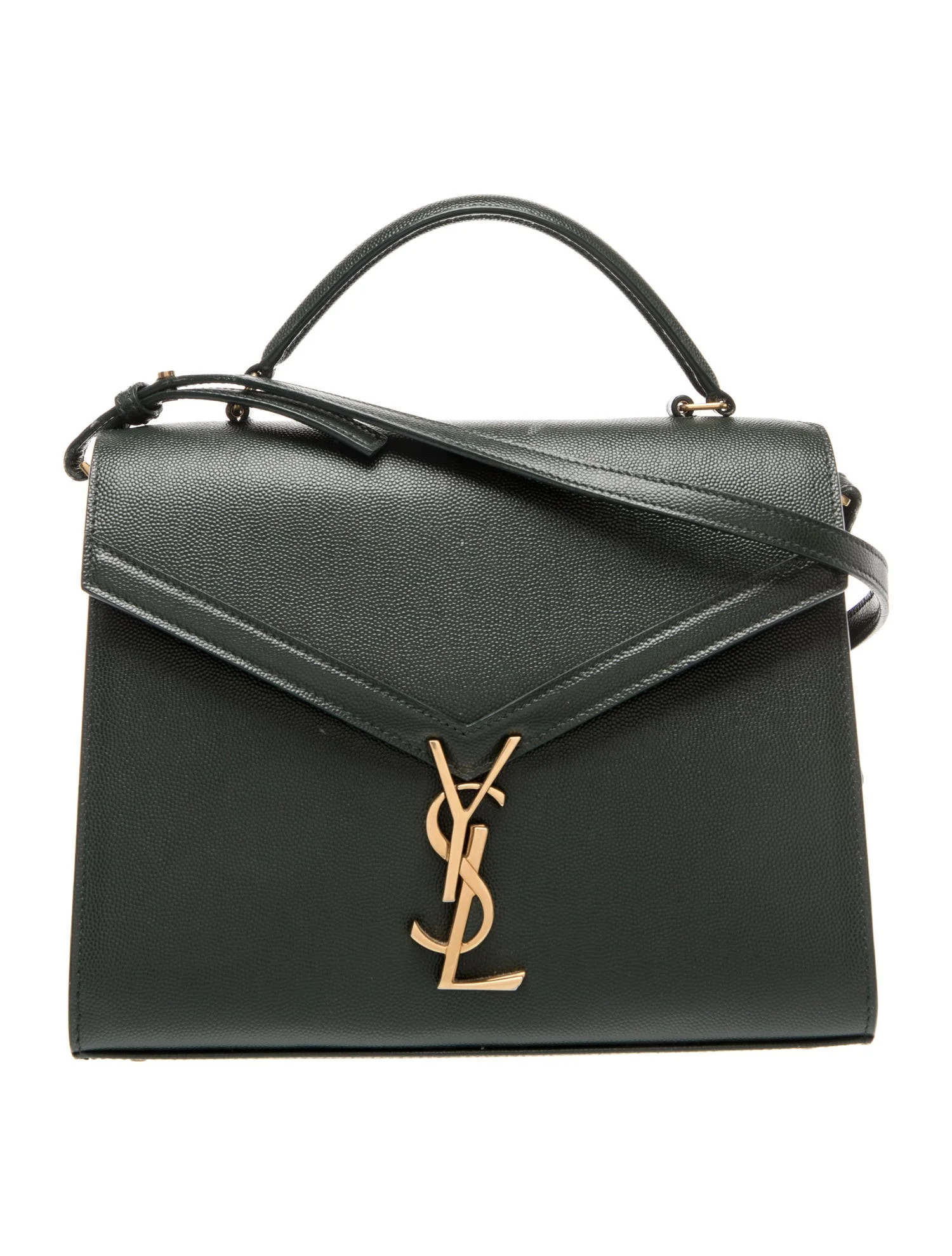 Saint Laurent Leather Cassandre - Green Handle Bags, Handbags - SNT467061 | The RealReal | The RealReal