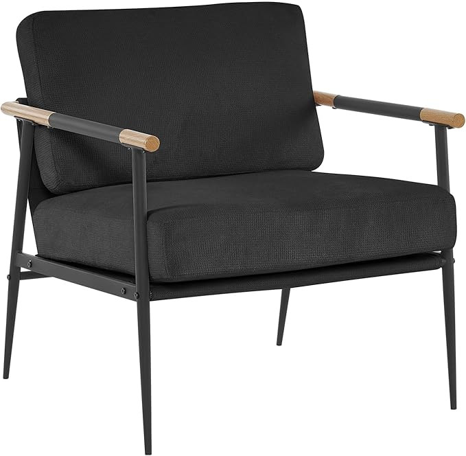 Accent Arm Chair for Living Room, Mid Century Modern Accent Reading Side Chair Upholstered Lounge... | Amazon (US)