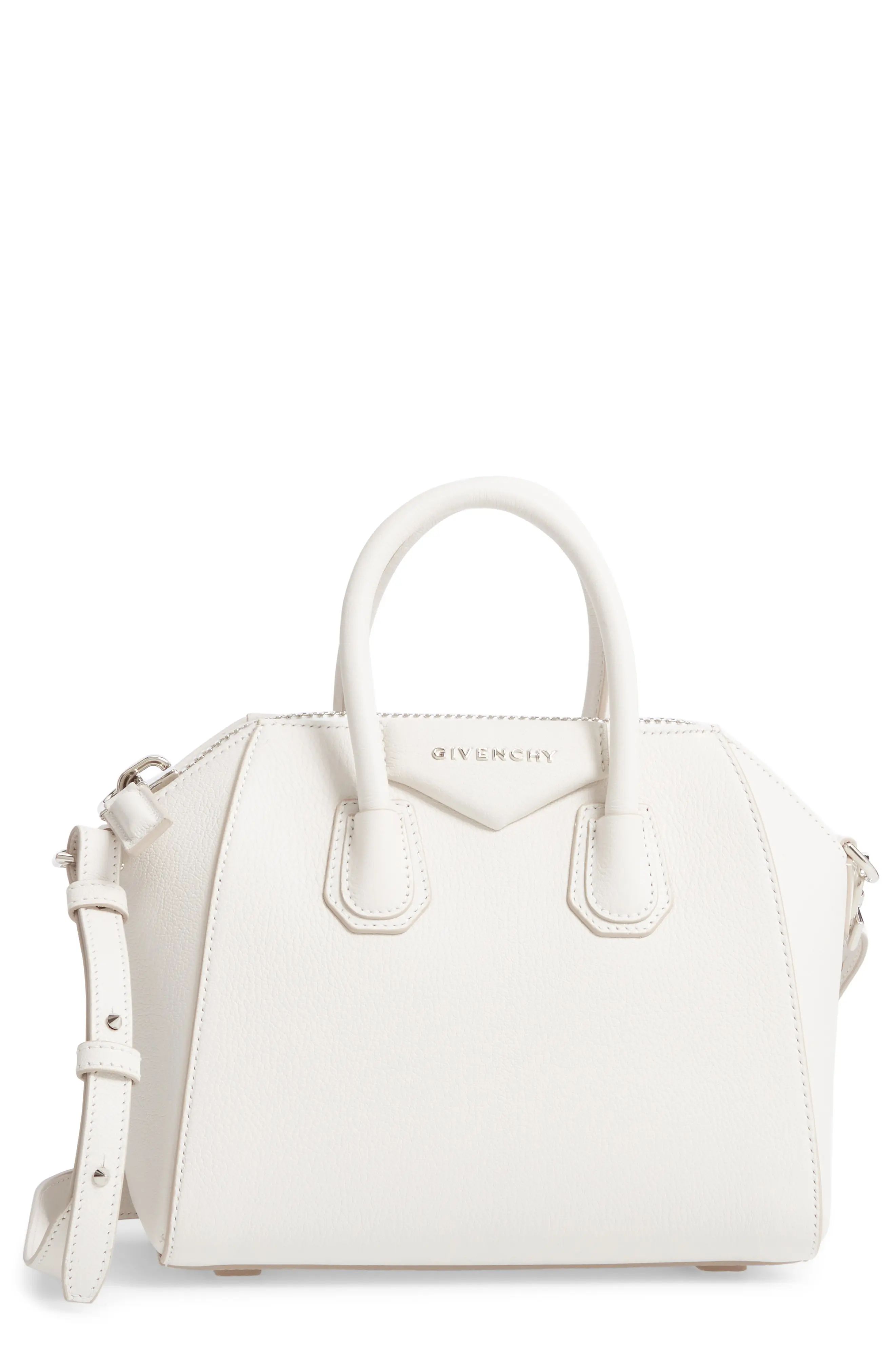 Givenchy 'Mini Antigona' Sugar Leather Satchel - White | Nordstrom