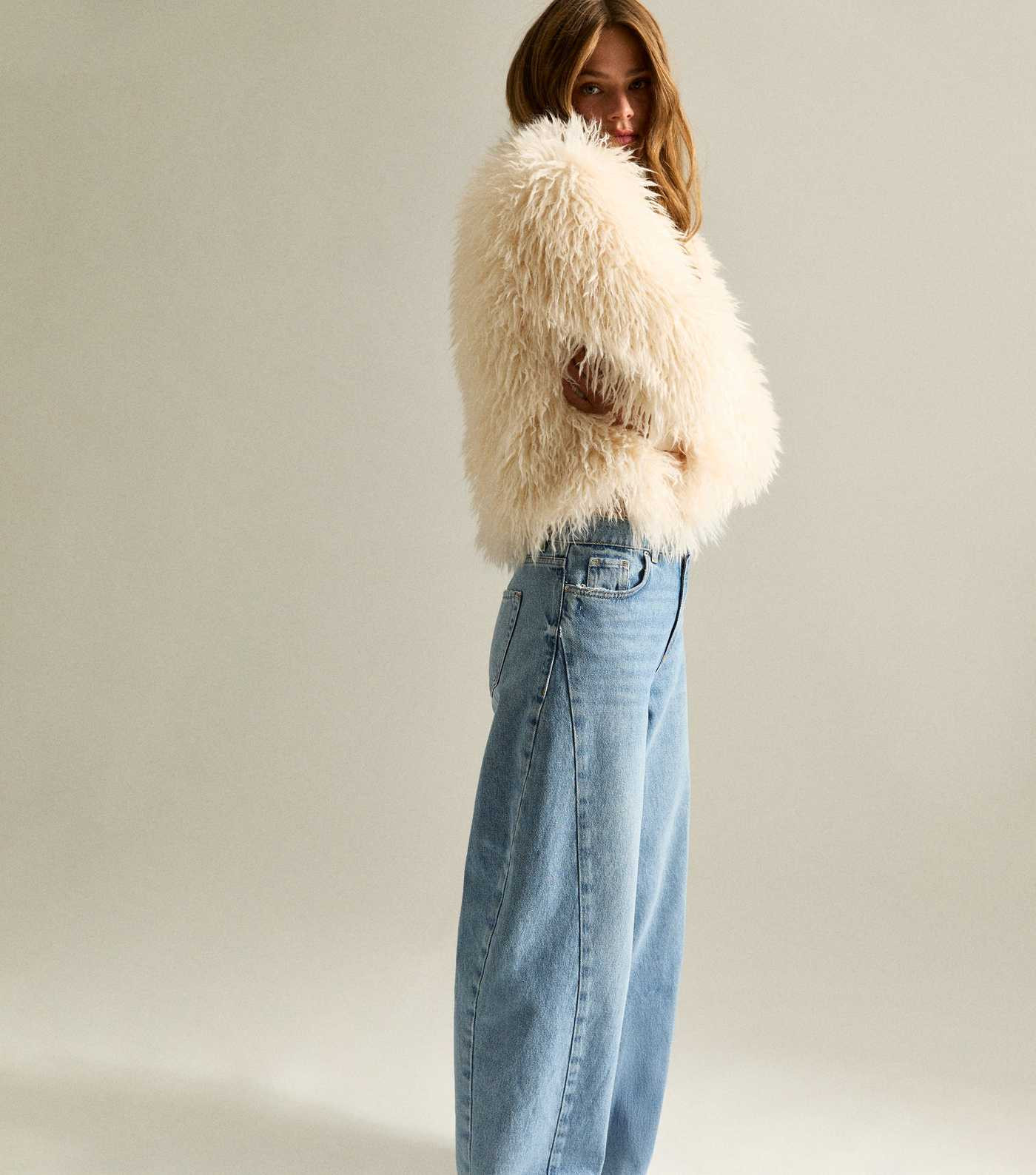 Blue Washed Barrel Leg Jeans | New Look | New Look (UK)