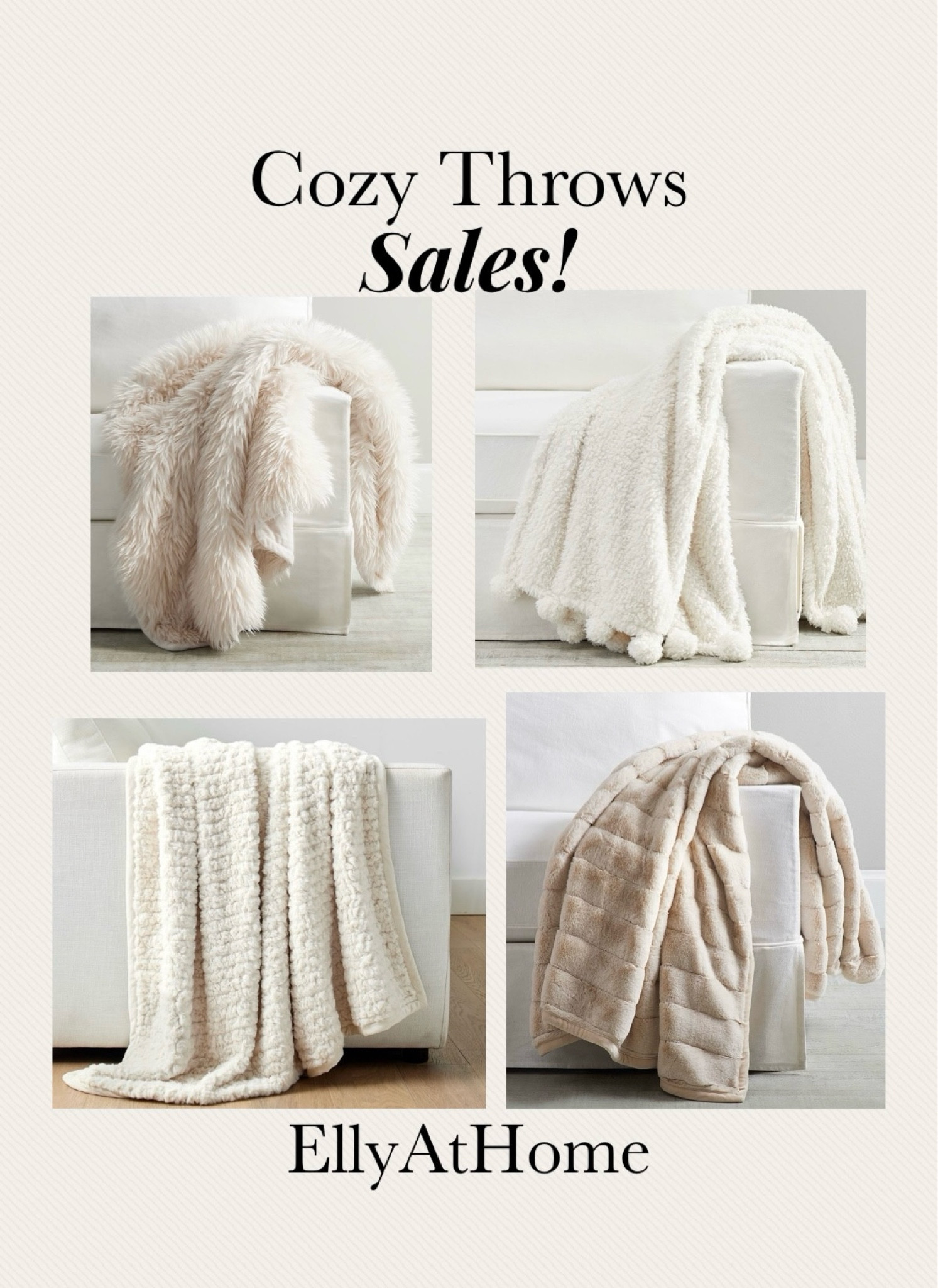 Cozy sales at Pottery Barn! The softest, cozy faux fur, Sherpa throw blankets on sale! Nice gift idea! Free shipping. Christmas, holiday decorating. 

#LTKsalealert #LTKhome #LTKHoliday