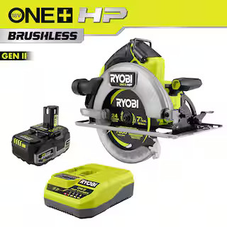 RYOBI ONE+ HP 18V Brushless Cordless 7-1/4 in. Circular Saw Kit with 4 Ah EDGE Battery and Charge... | The Home Depot