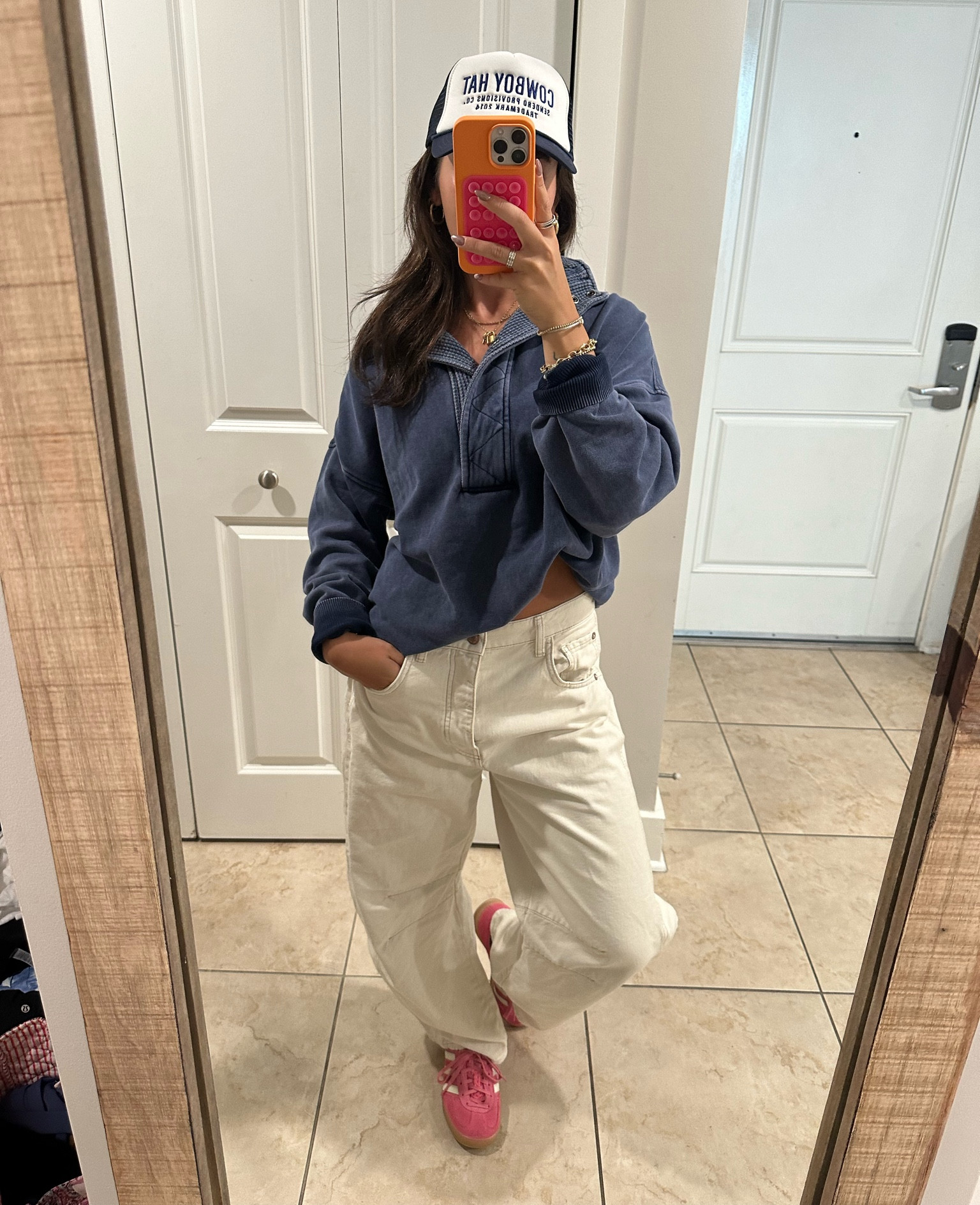 current favs - this sweatshirt, these pants, these shoes, & this hat. on repeat in dif colors 🤣🤣 wearing size small in sweatshirt, it runs oversized! 

#LTKFindsUnder100 #LTKFallSale #LTKStyleTip