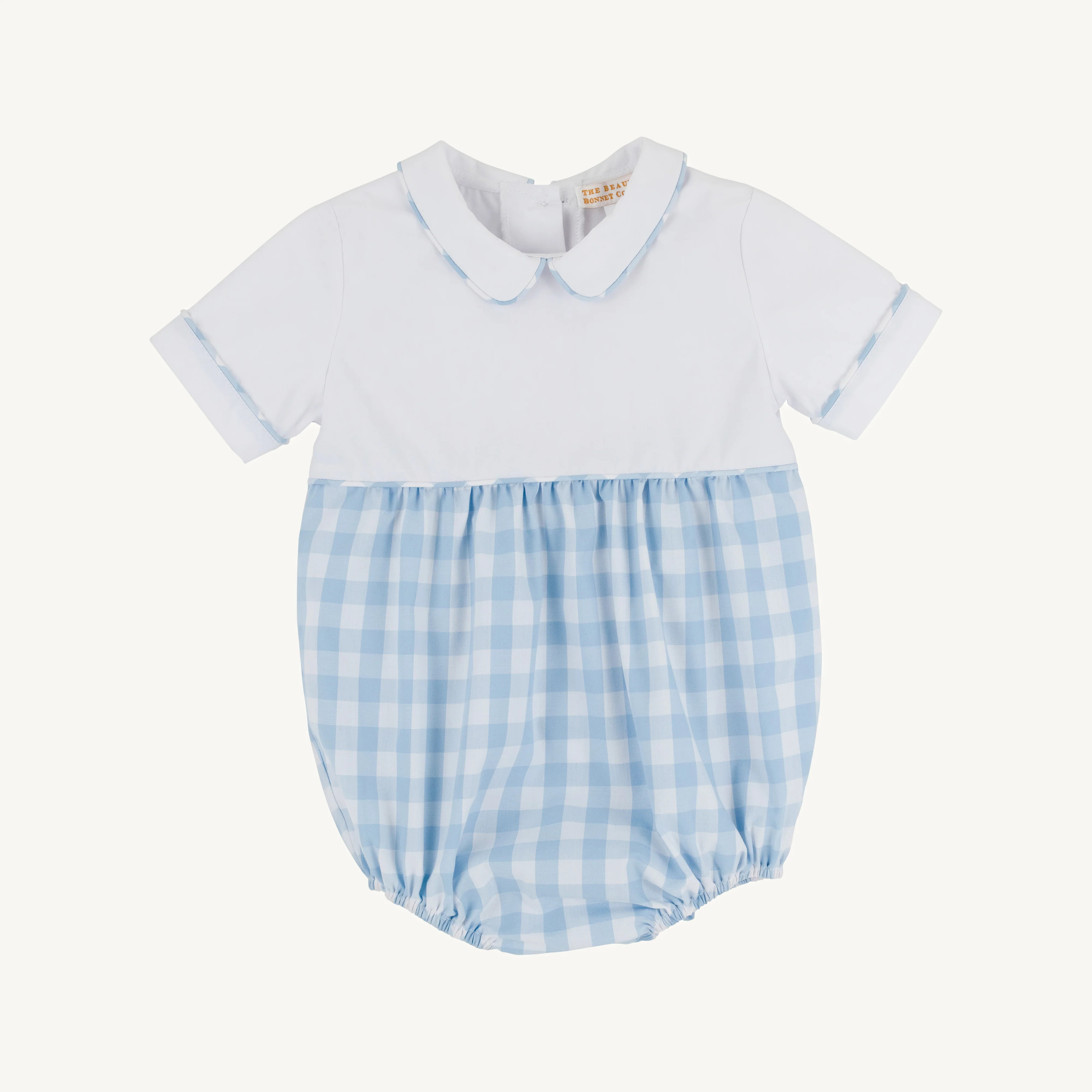 Bradford Bubble - Worth Avenue White with Barrington Blue Check | The Beaufort Bonnet Company