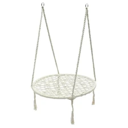 Handwoven Cotton Rope Hammock Chair Kids Indoor Outdoor Round Web Swing for Tree, Swing Set, Backyar | Walmart (US)