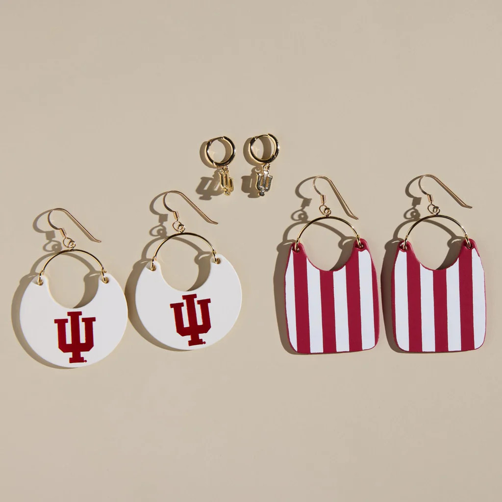 Indiana University Gift Set | Nickel and Suede