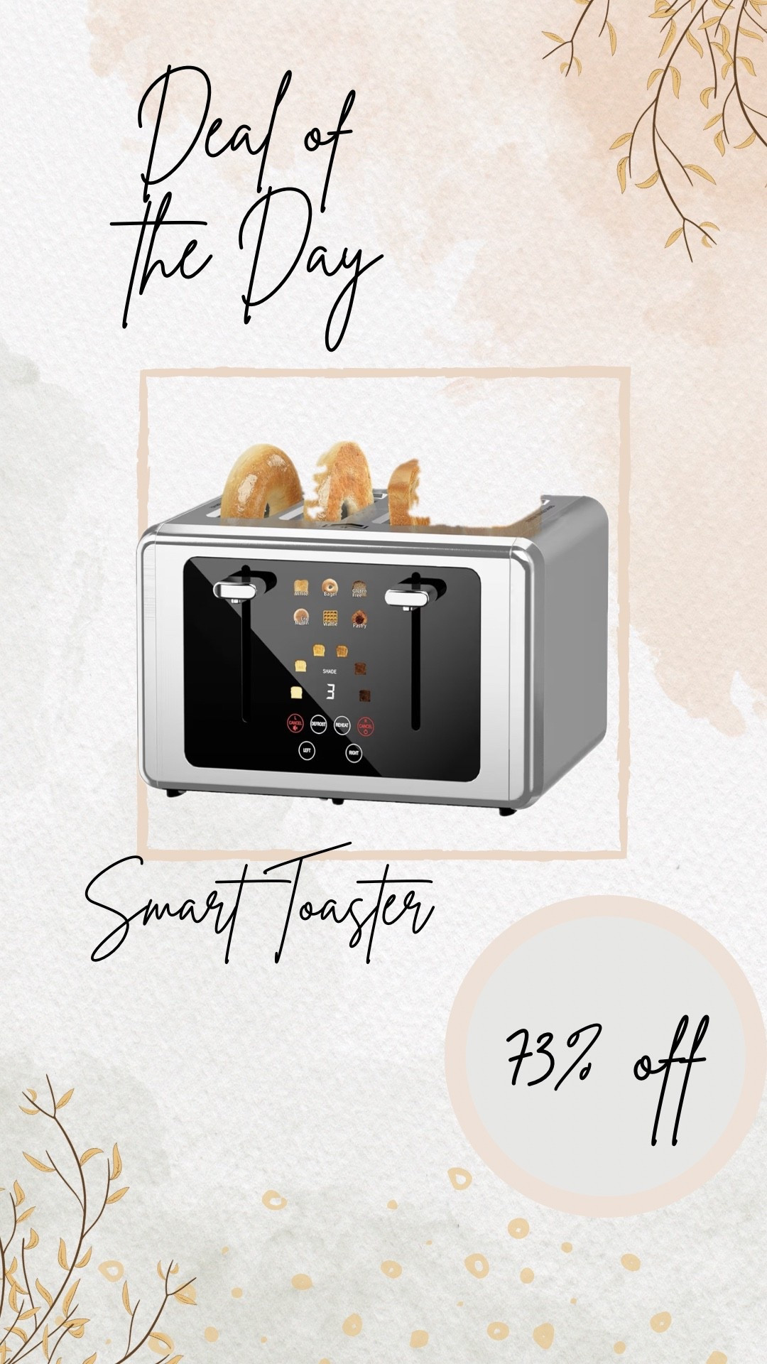 4 slot smart toaster on major deal today! Grab it 73% off ⬇️

#LTKHome #LTKSaleAlert #LTKdayinmylife