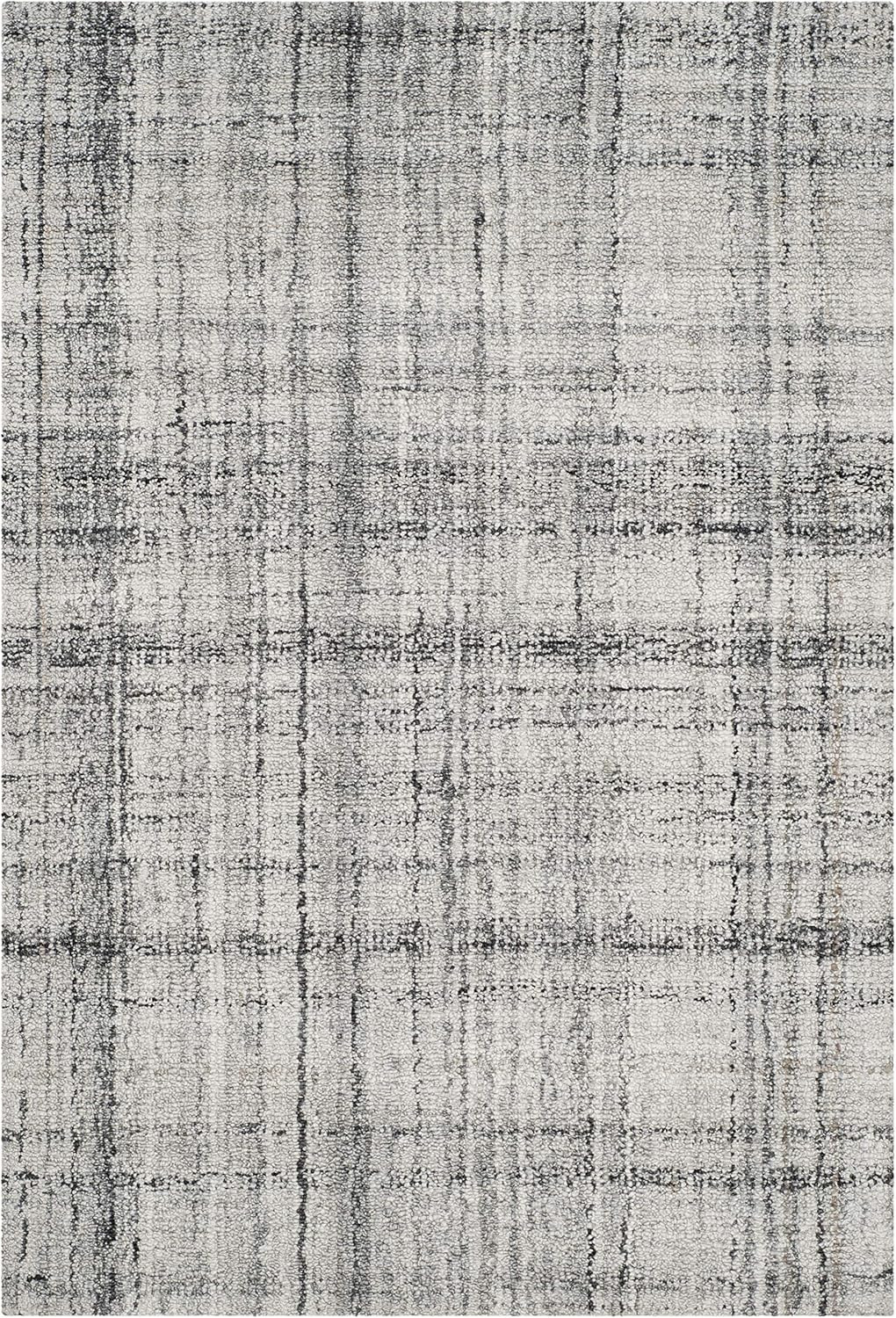 SAFAVIEH Abstract Collection 3' x 5' Grey/Black ABT141B Handmade Premium Wool & Viscose Area Rug | Amazon (US)