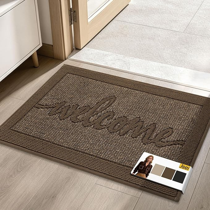 JSEI Door Mat 20"x 32",Absorbent Dirt Welcome Mat,Non-Slip Entryway Rugs Washable Indoor Entrance... | Amazon (US)