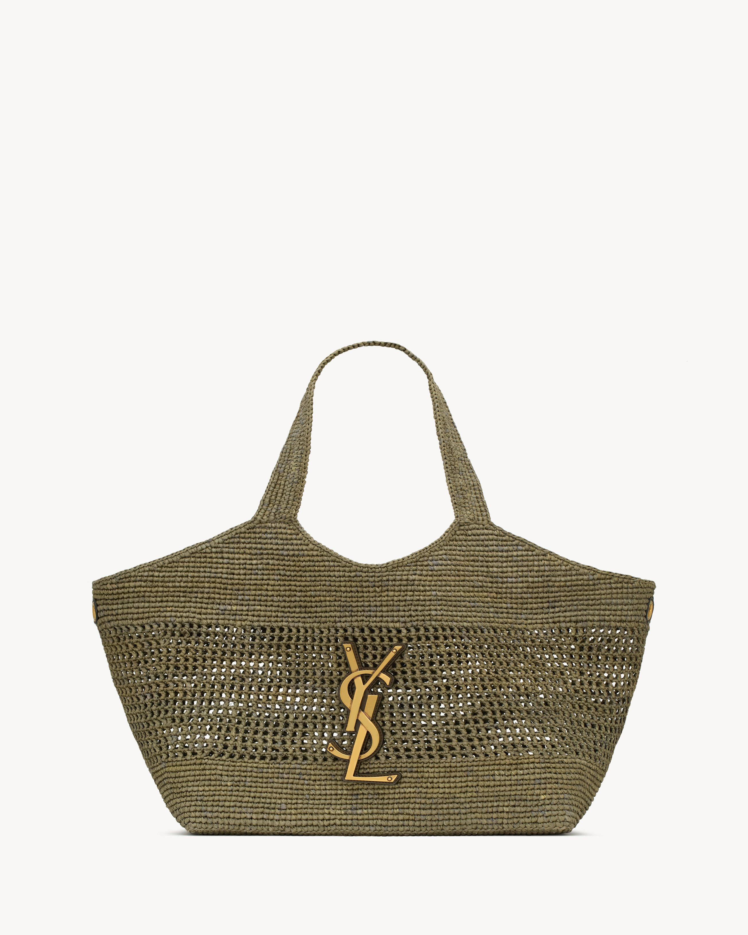 Bolso Icare mediano de rafia en color Verde | Saint Laurent | YSL [ES | Saint Laurent Inc. (Global)